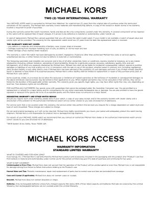 slaapregistratie michael kors|michael kors warranty phone number.